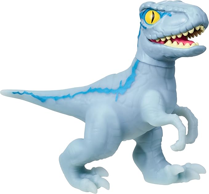 Chomp Attack Stretch Blue Velociraptor Action Figure, Multicolor